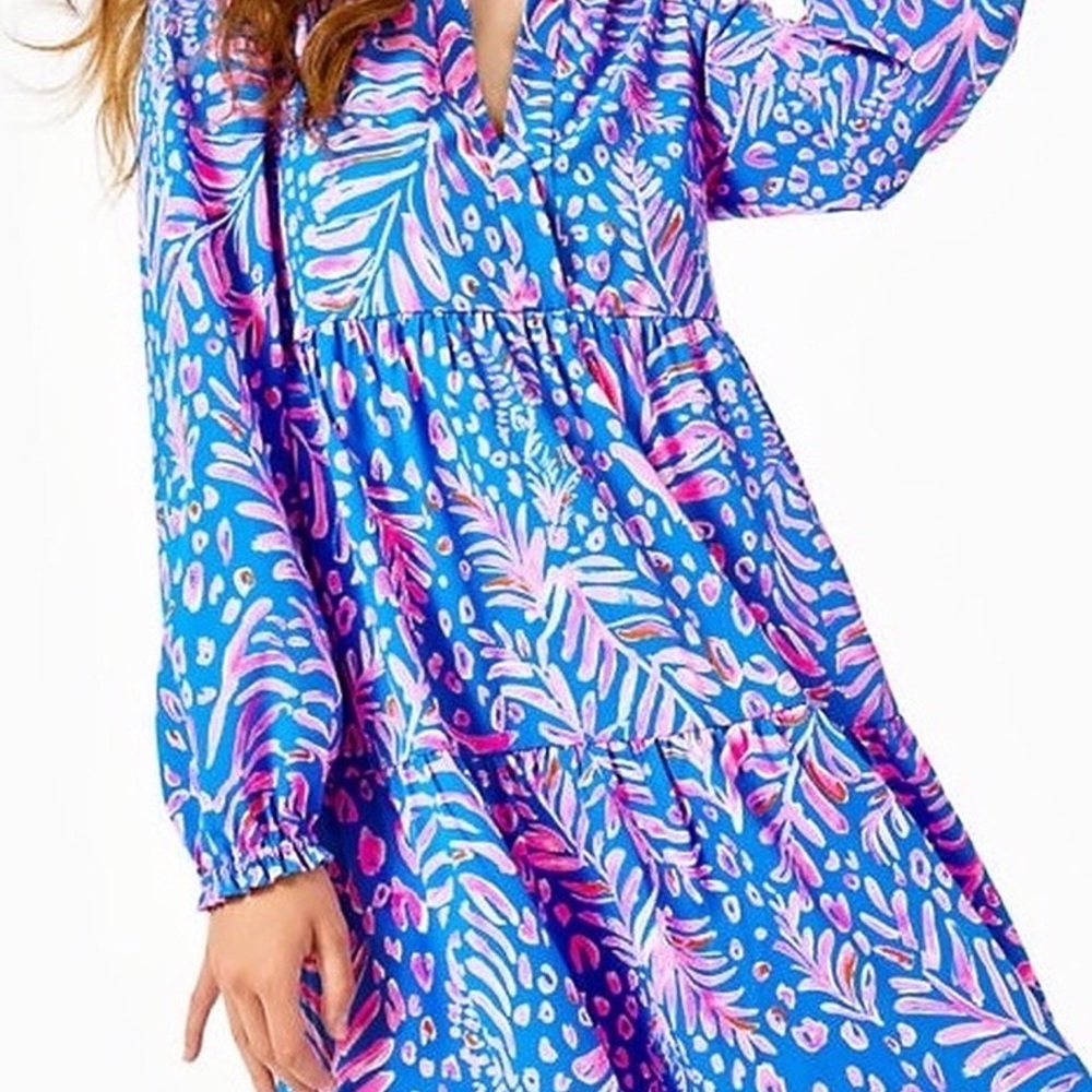 Lilly Pulitzer Blue and Pink Mini Dress